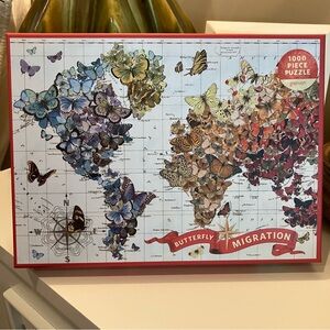Galison Wendy Gold Butterfly Migration 1000 Piece Jigsaw Puzzle